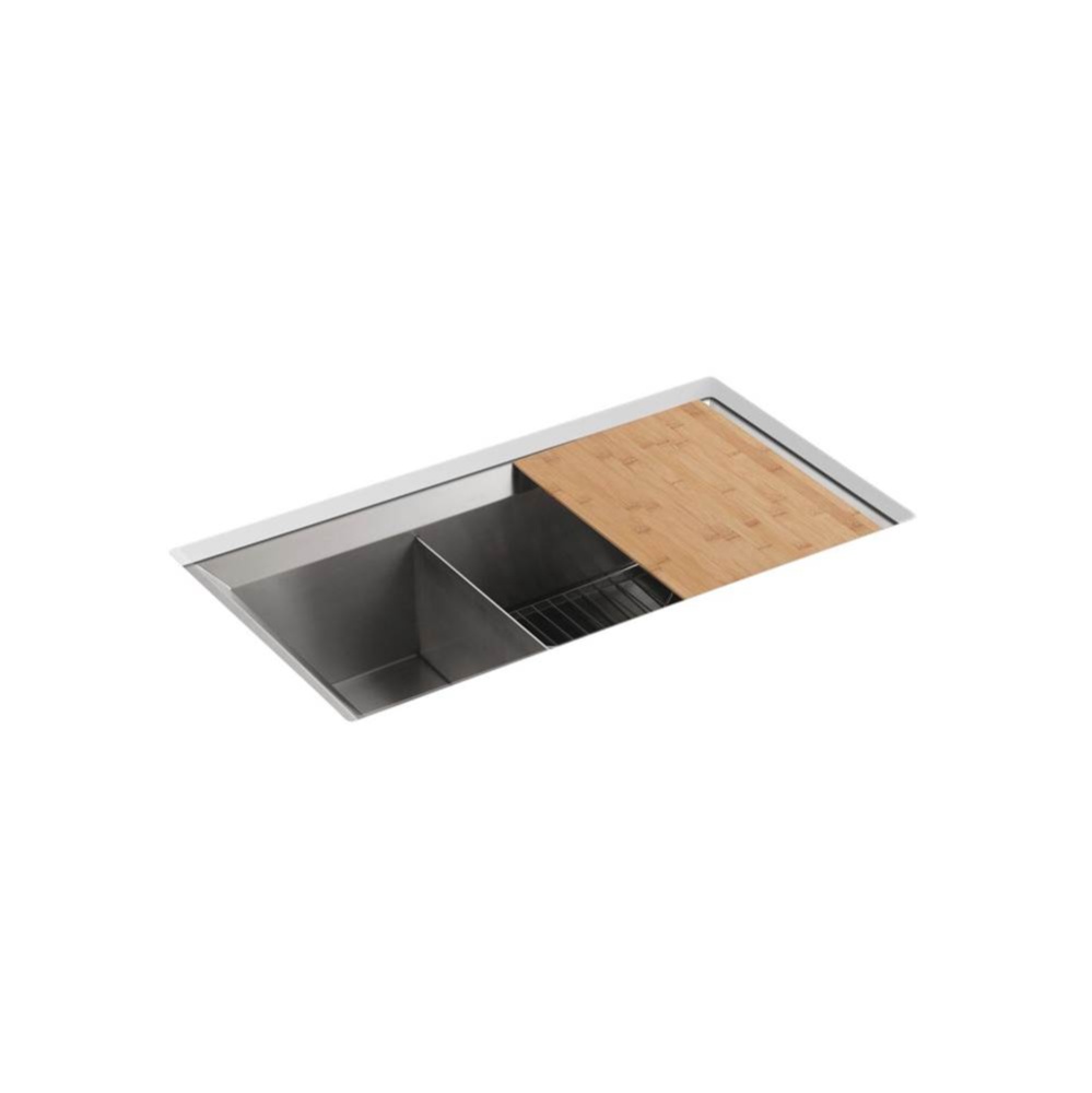 Poise® 33'' undermount double-bowl kitchen sink