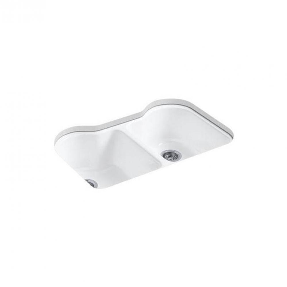 Hartland® 33'' undermount double-bowl kitchen sink