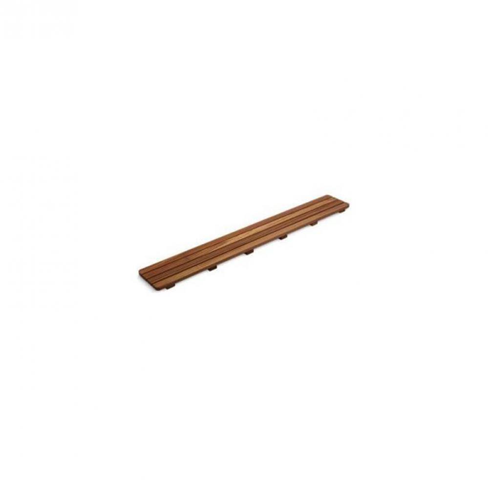 Groove® Teak drain cover 42'' receptor