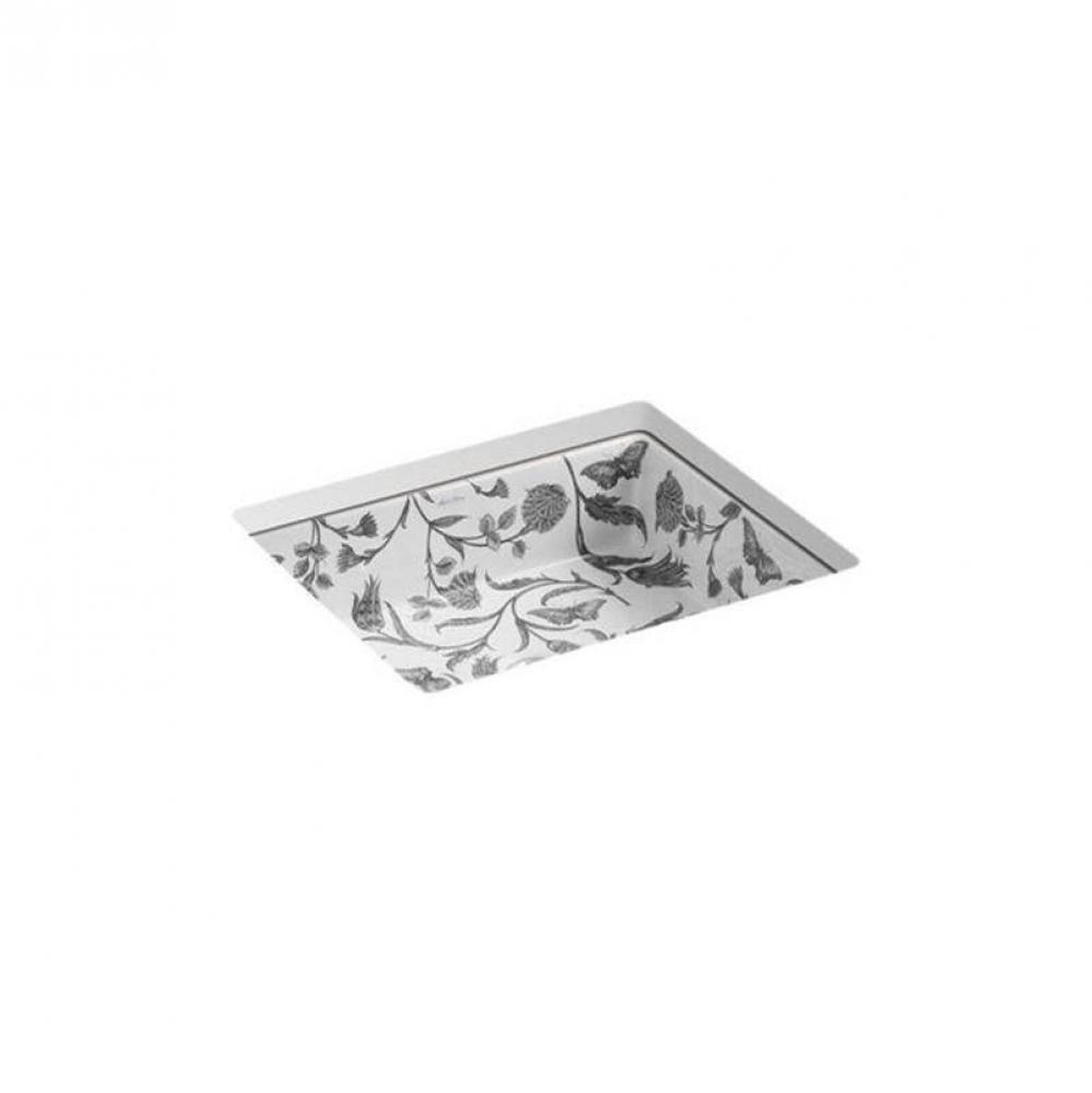 Botanical Study™ Kathryn® 19-3/4'' rectangular undermount bathroom sink, no overf