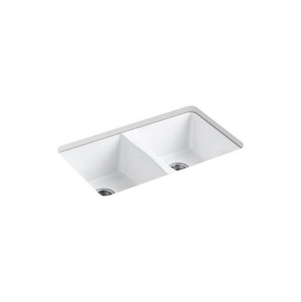 Deerfield® 33'' undermount double-bowl kitchen sink