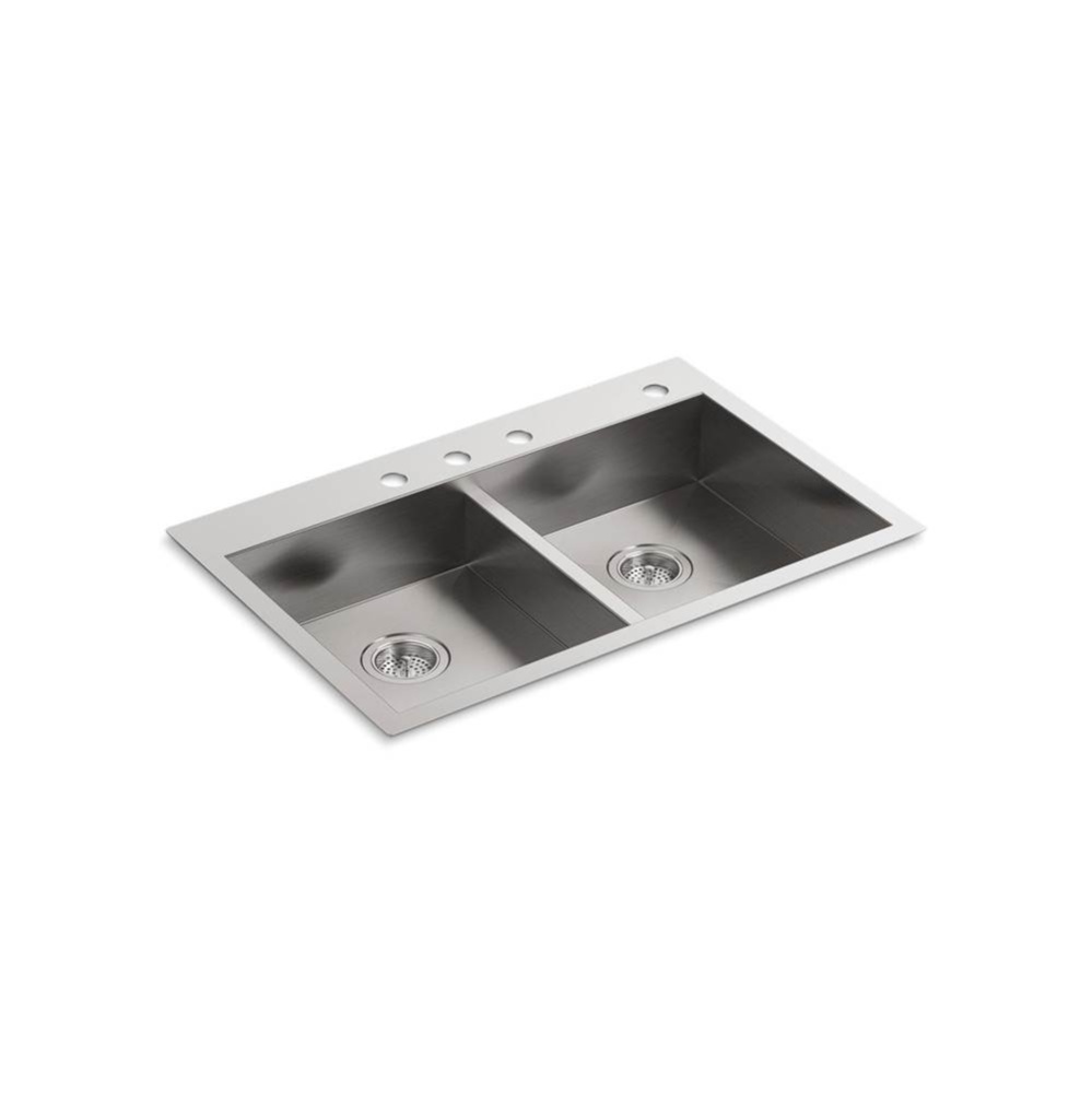 Vault™ 33'' top-/undermount double-bowl kitchen sink