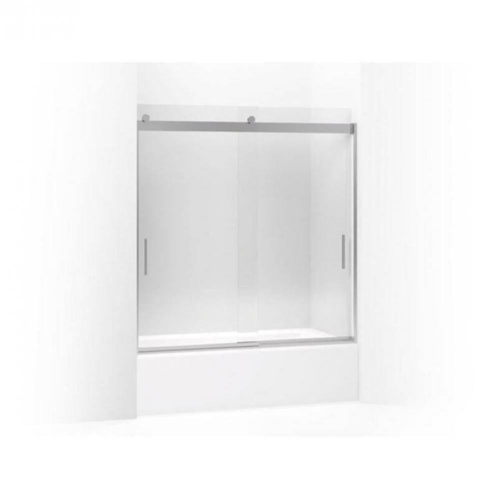 Levity® 62'' H sliding bath door with 1/4''-thick glass
