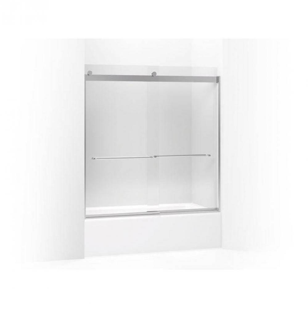 Levity® Sliding bath door, 62'' H x 56-5/8 - 59-5/8'' W, with 1/4'&a