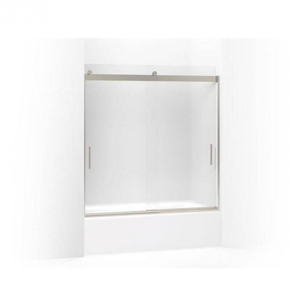 Levity® Sliding bath door, 62'' H x 56-5/8 - 59-5/8'' W, with 1/4'&a
