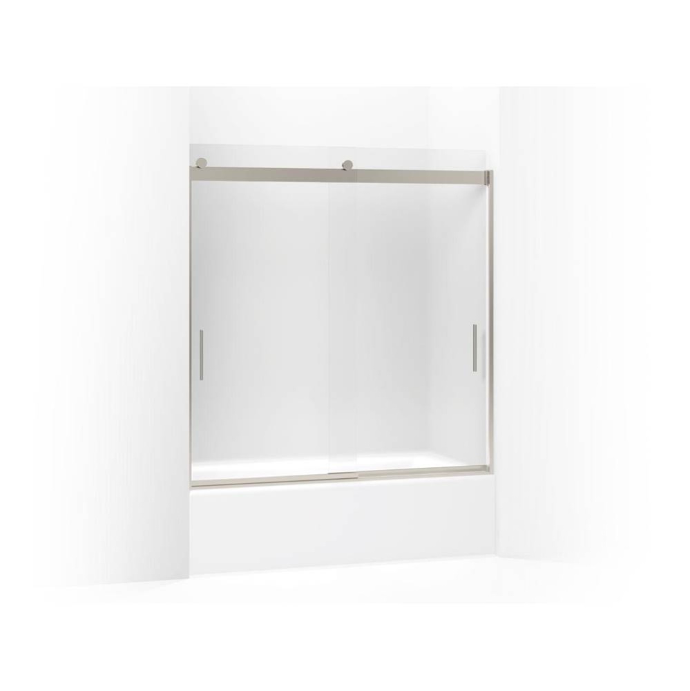 Levity® Sliding bath door, 62'' H x 56-5/8 - 59-5/8'' W, with 1/4'&a
