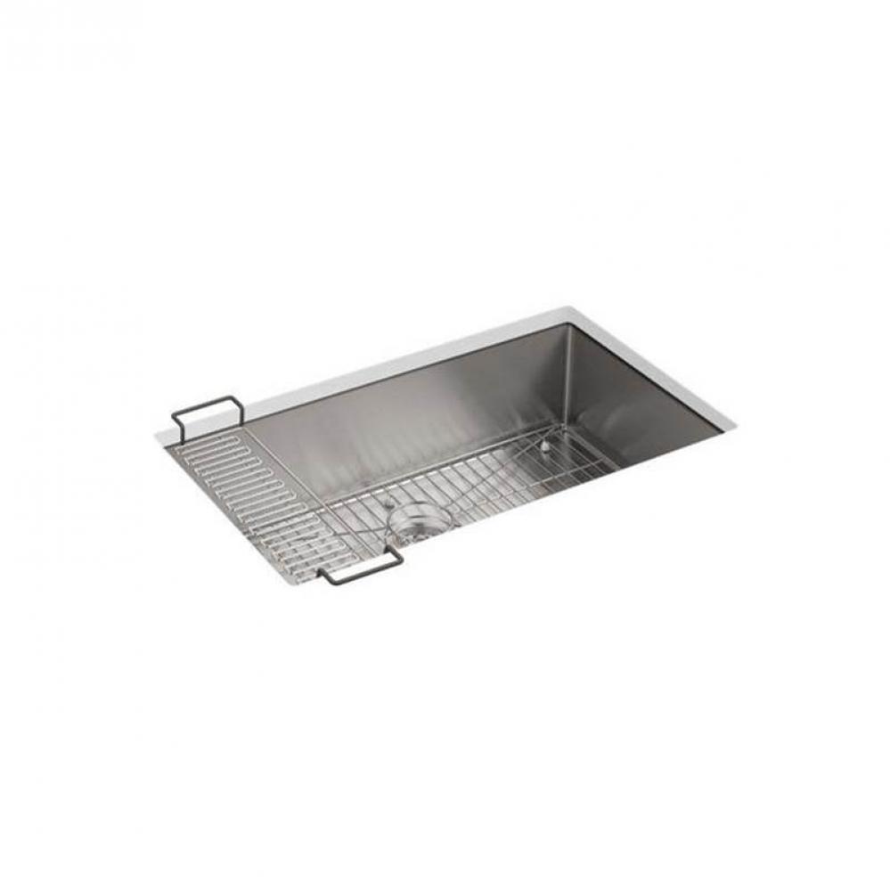 Strive® 32'' undermount single-bowl kitchen sink with accessories