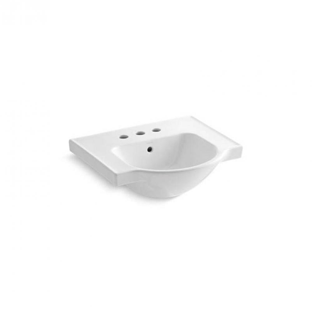Veer® 21'' square pedestal bathroom sink
