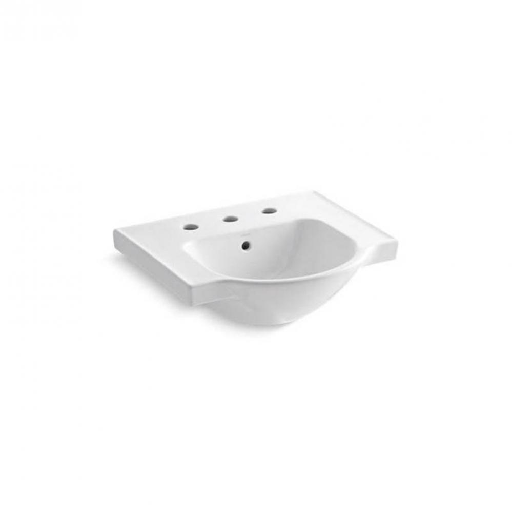 Veer® 21'' square pedestal bathroom sink
