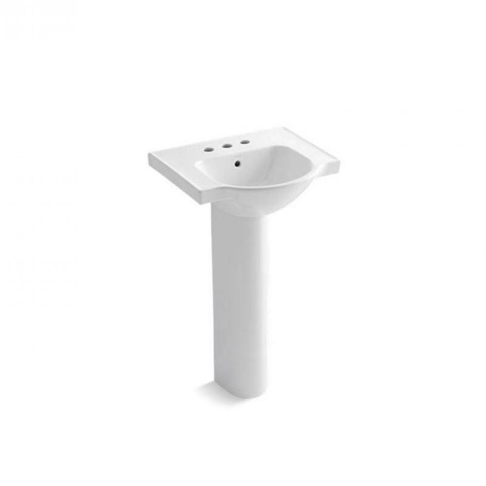Veer® 21'' rectangular pedestal bathroom sink