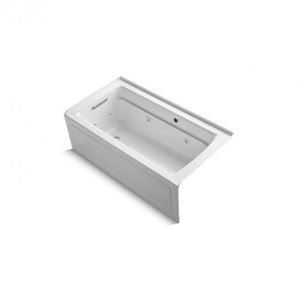 Archer® 60'' x 32'' alcove whirlpool bath with Bask® heated surface,