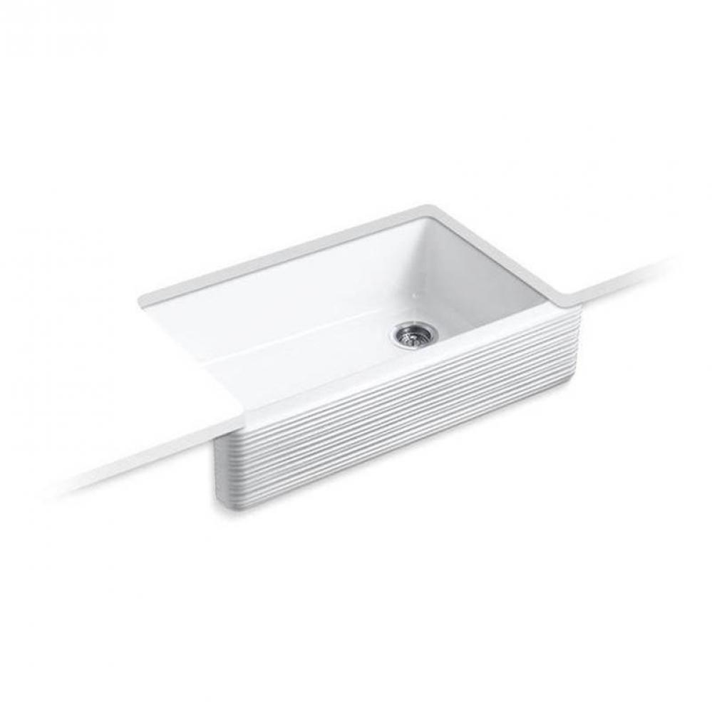 Hayridge® Whitehaven® 35-11/16'' undermount single-bowl farmhouse kitchen sink
