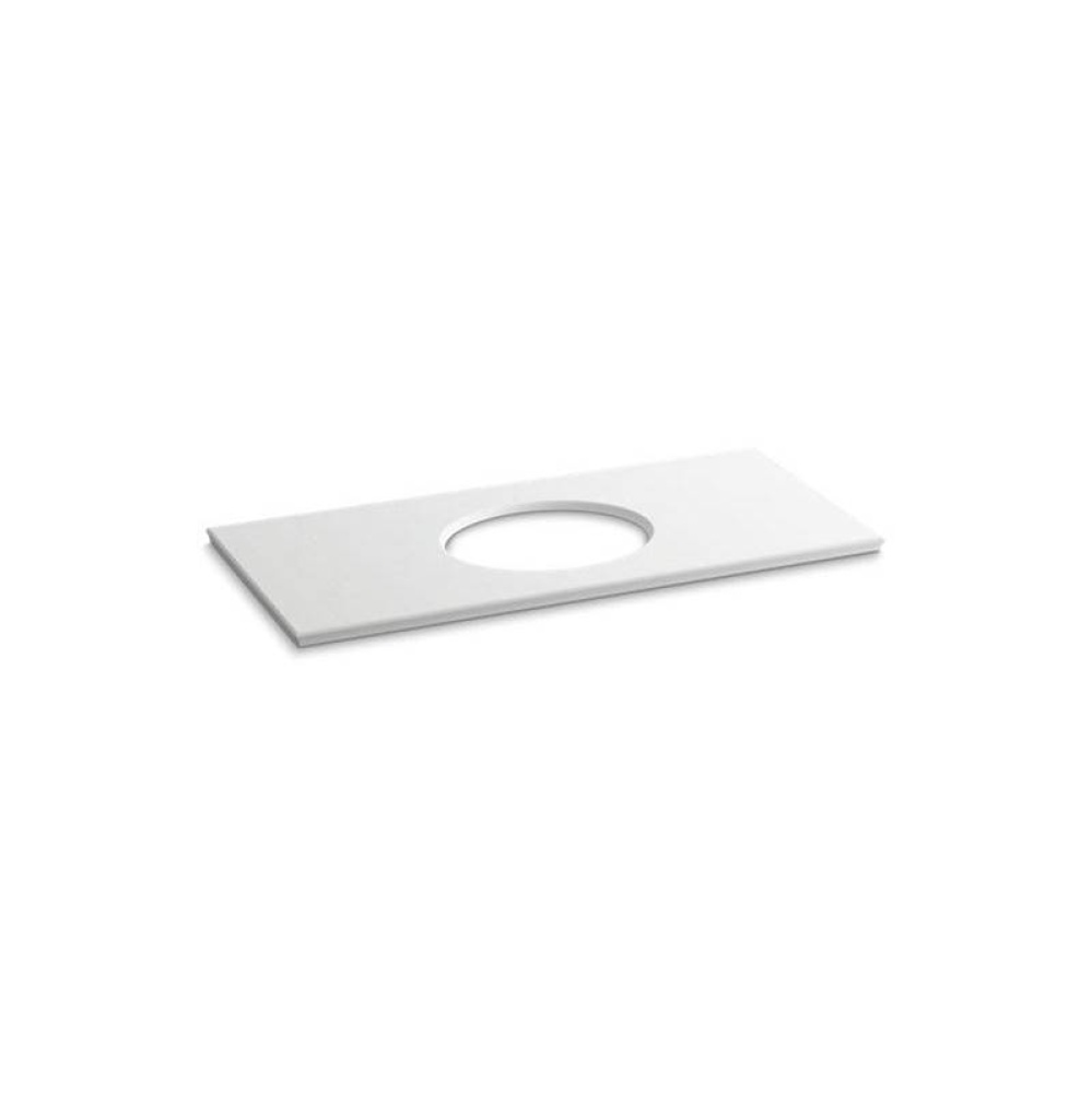 Solid/Expressions® 49'' vanity-top with single Verticyl® oval cutout