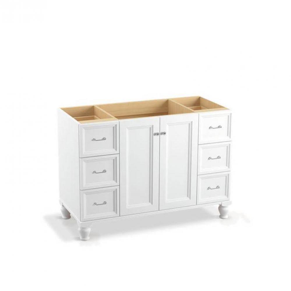 Damask® 48'' bathroom vanity cabinet with furniture legs, 2 doors and 6 drawers