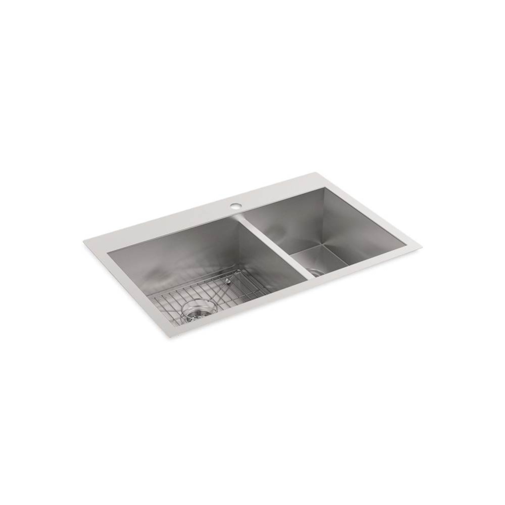 Vault™ 33'' top-/undermount double-bowl kitchen sink