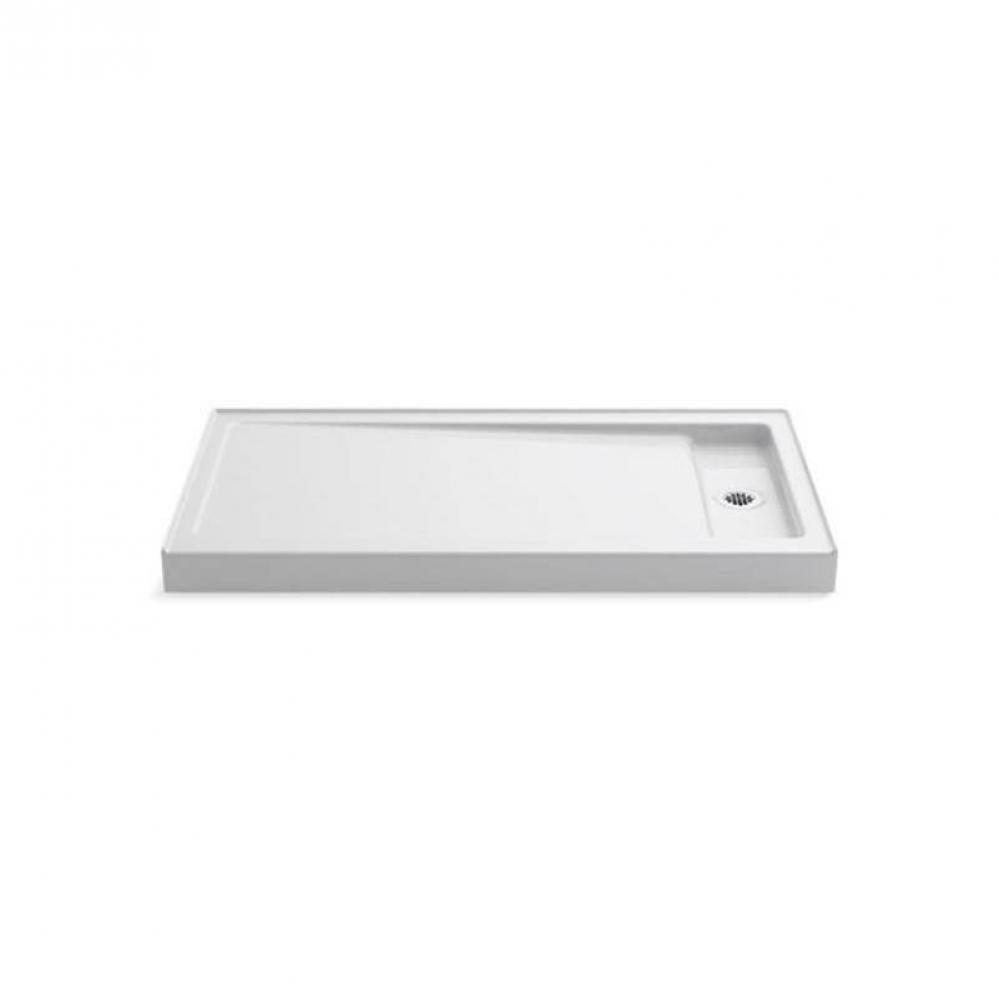 Bellwether® 60'' x 32'' alcove shower base, right offset drain