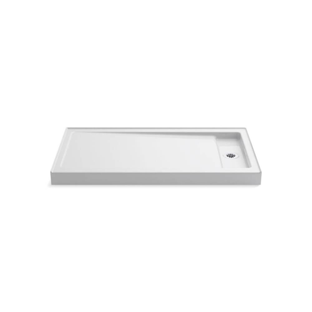 Bellwether® 60'' x 32'' alcove shower base, right offset drain