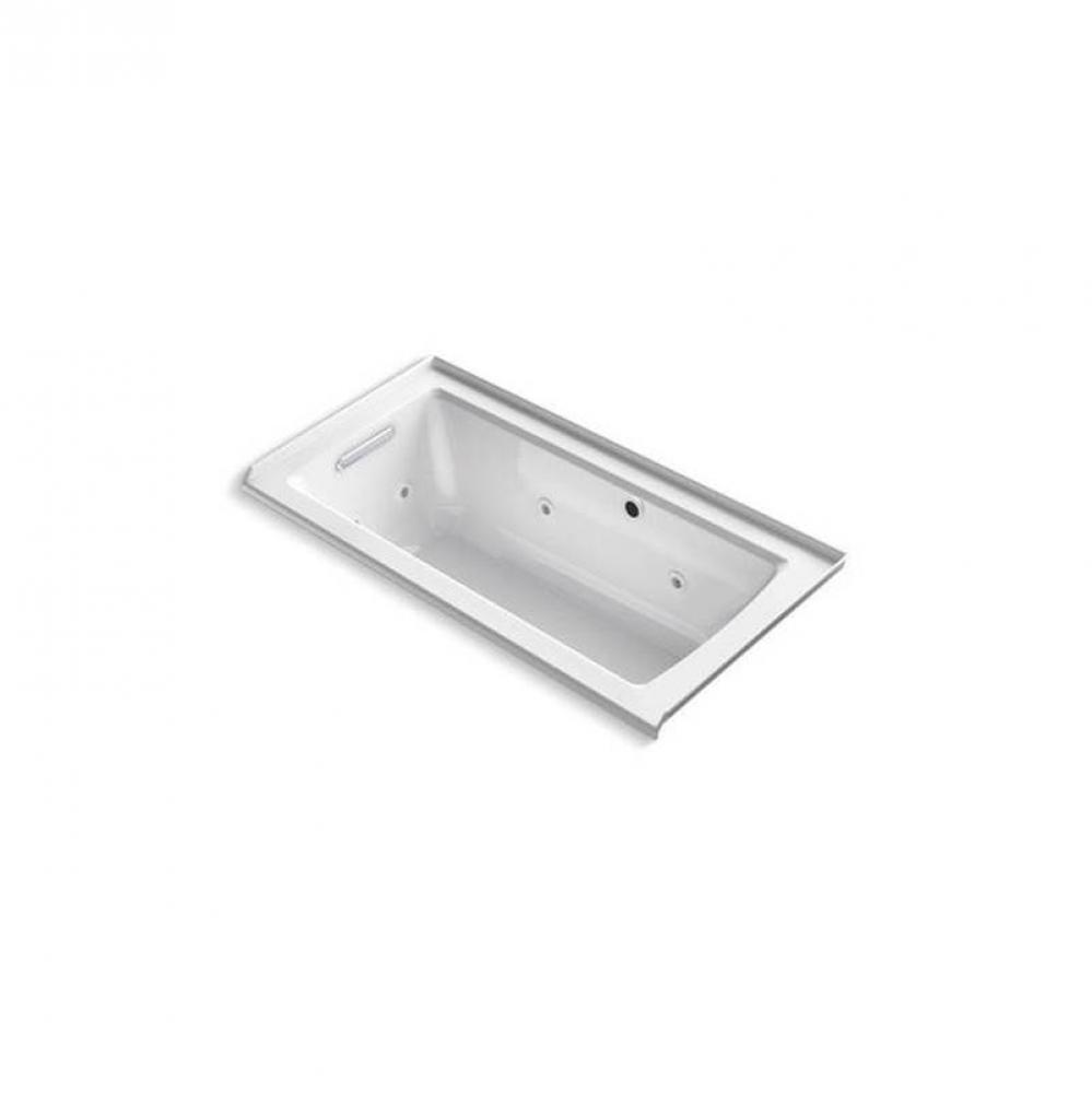 Archer® 60'' x 30'' alcove whirlpool bath with Bask® heated surface,