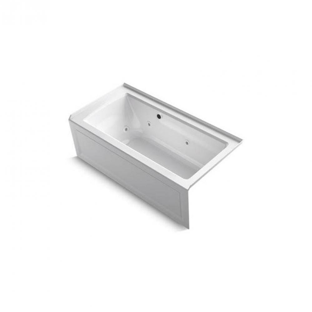 Archer® 60'' x 30'' alcove whirlpool bath with Bask® heated surface,