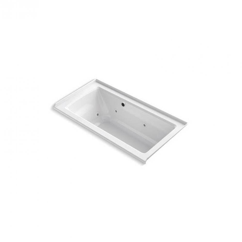 Archer® 60'' x 30'' alcove whirlpool bath with Bask® heated surface,