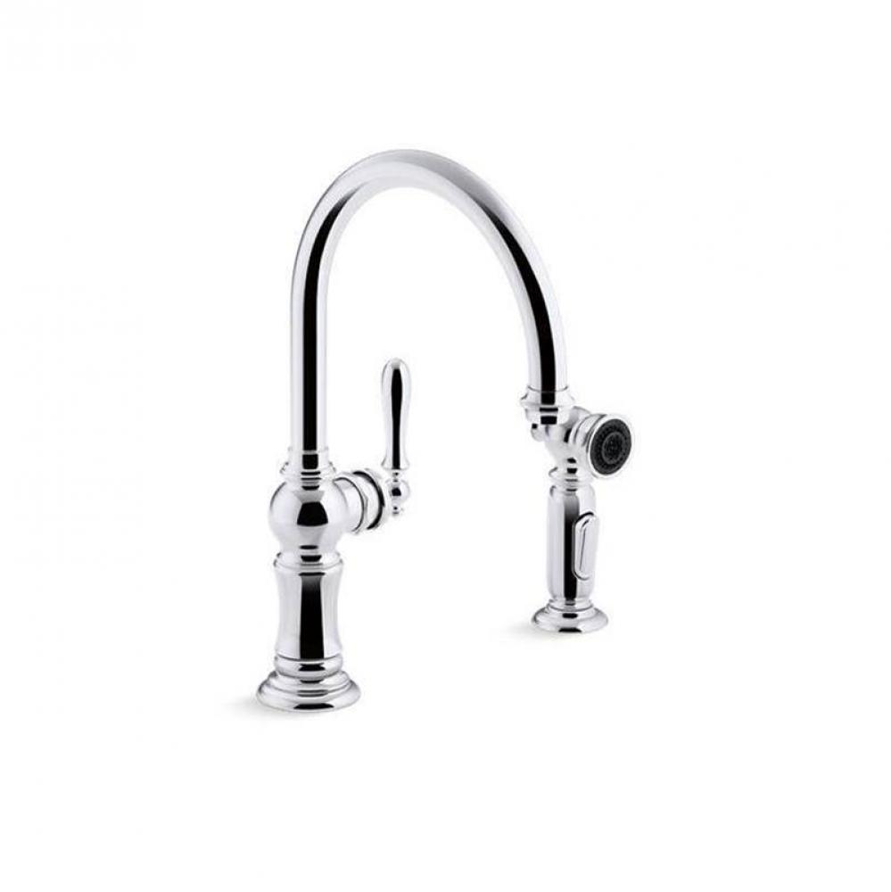 Artifacts® Single-handle kitchen sink faucet with two-function sprayhead