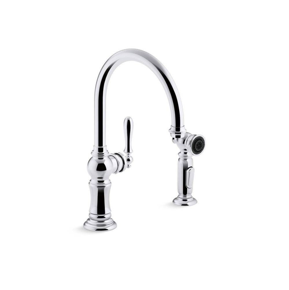Artifacts® Single-handle kitchen sink faucet with two-function sprayhead