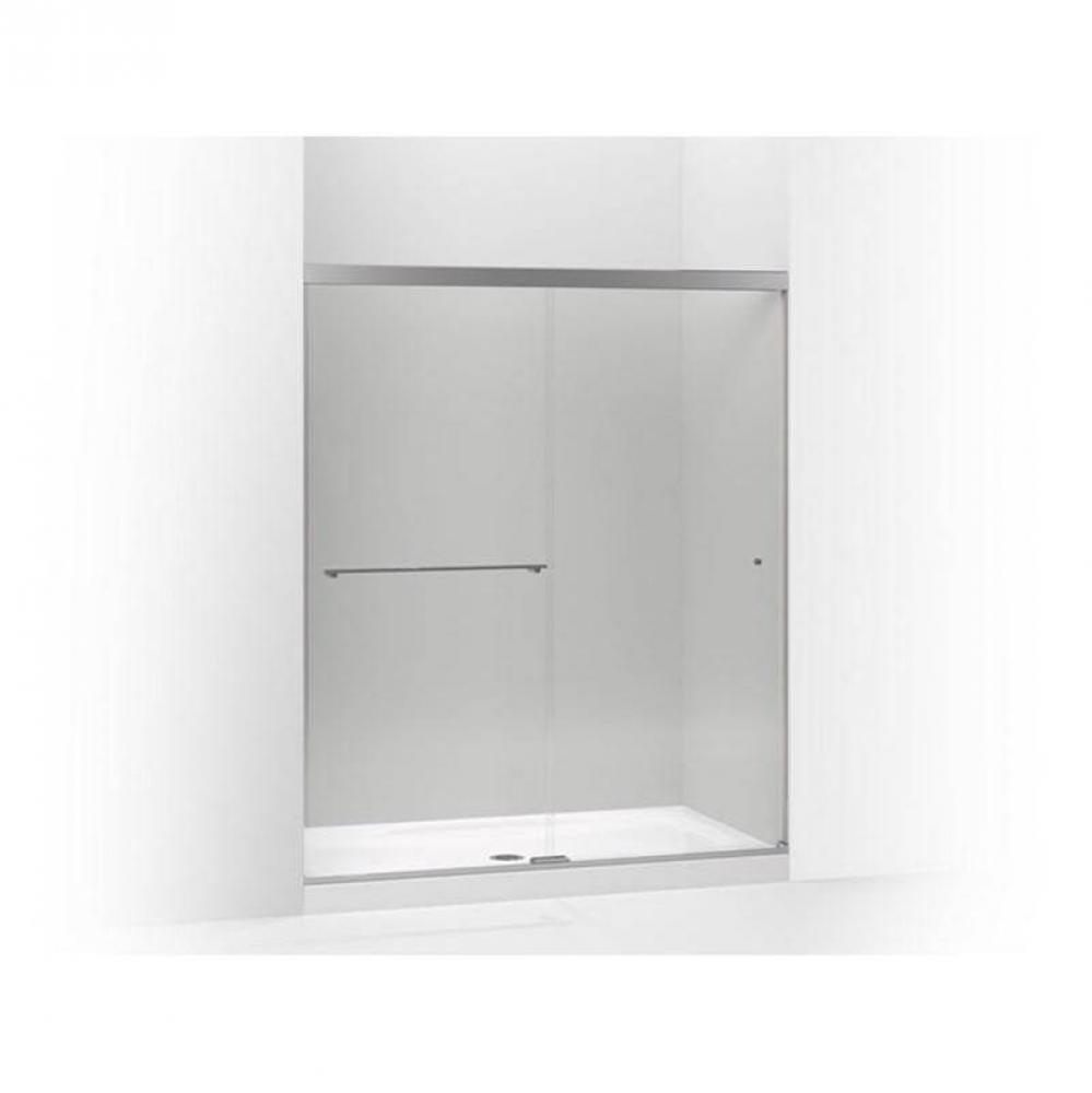 Revel® 76'' H sliding shower door with 5/16''-thick glass