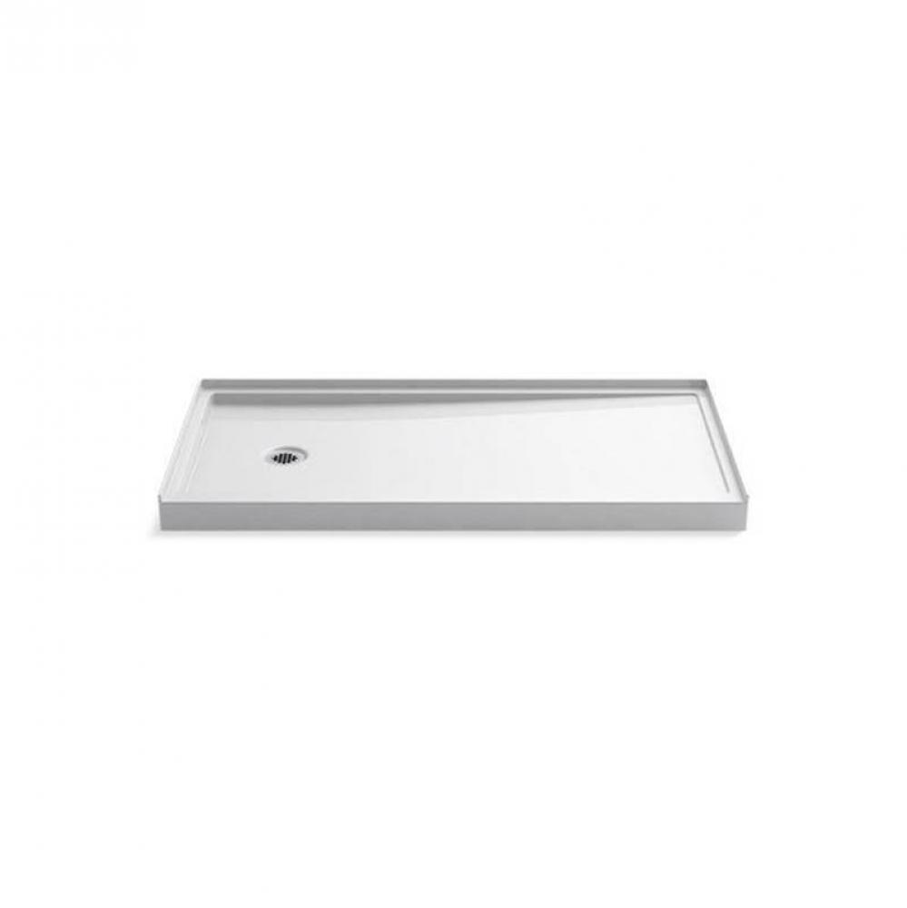 Rely® 60'' x 30'' alcove shower base, left drain