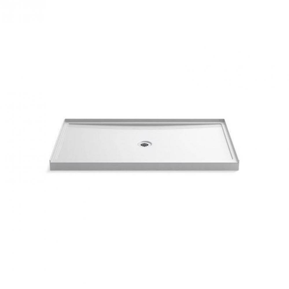 Rely® 60'' x 34'' alcove shower base, center drain