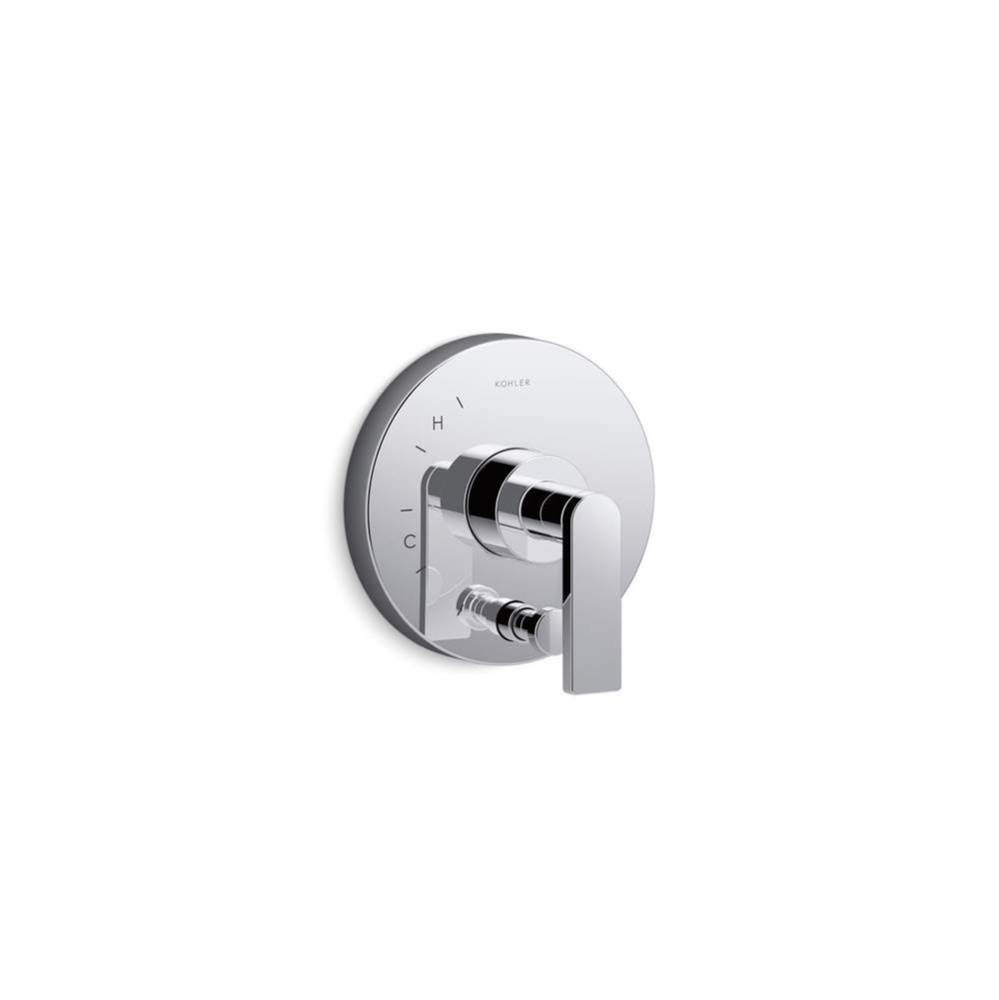 Composed® Rite-Temp® valve trim with push-button diverter and lever handle