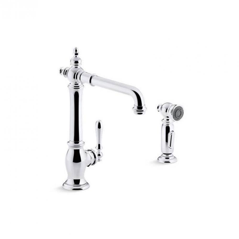 Artifacts® Single-handle kitchen sink faucet with side sprayer