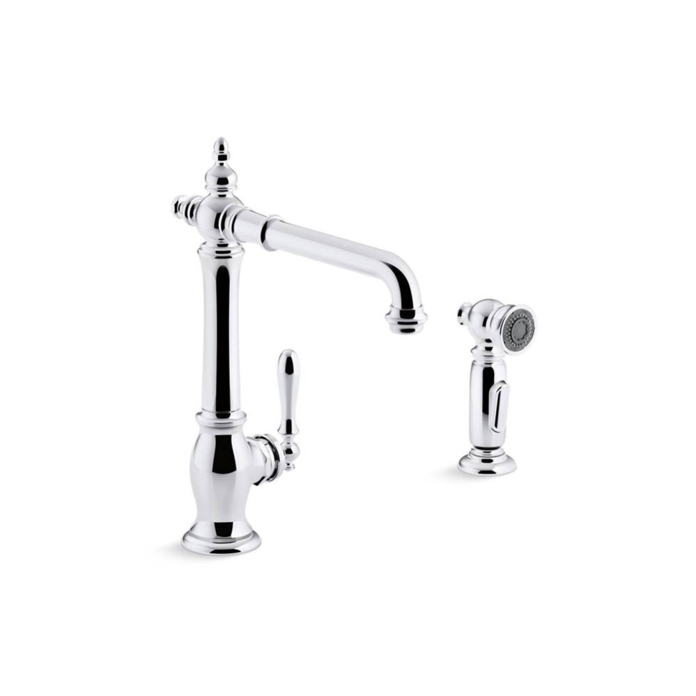 Artifacts® Single-handle kitchen sink faucet with side sprayer
