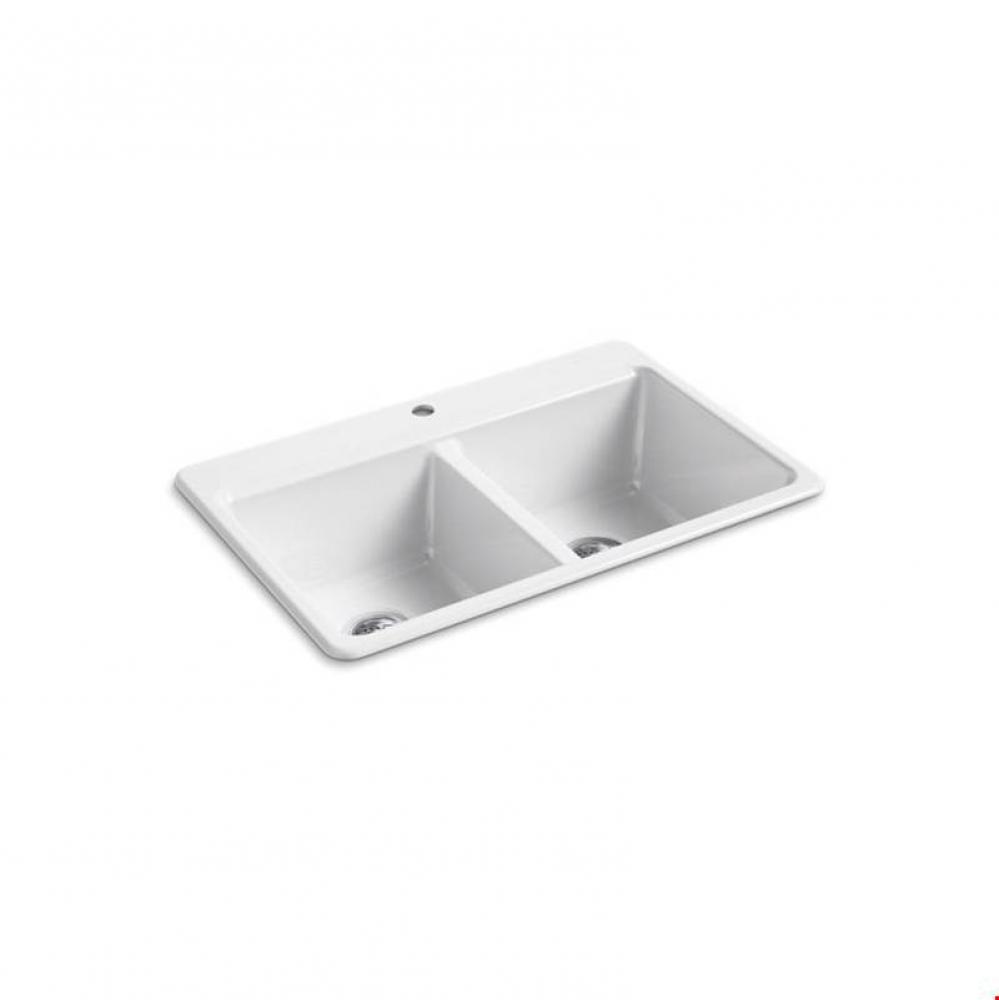 Riverby® 33'' top-mount double-bowl workstation kitchen sink