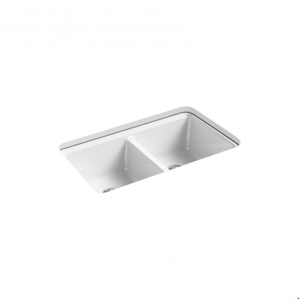 Riverby® 33'' undermount double-bowl workstation kitchen sink