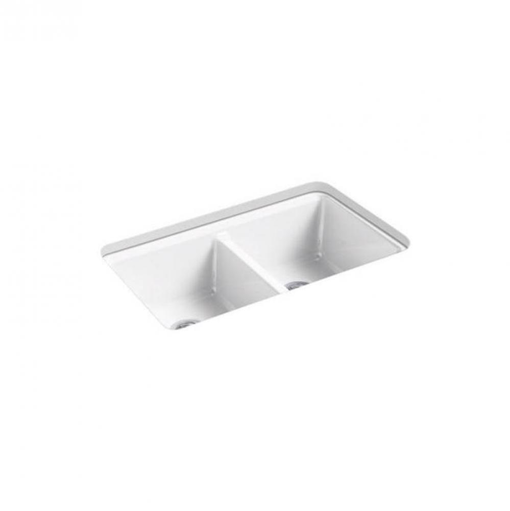 Riverby® 33'' undermount double-bowl workstation kitchen sink