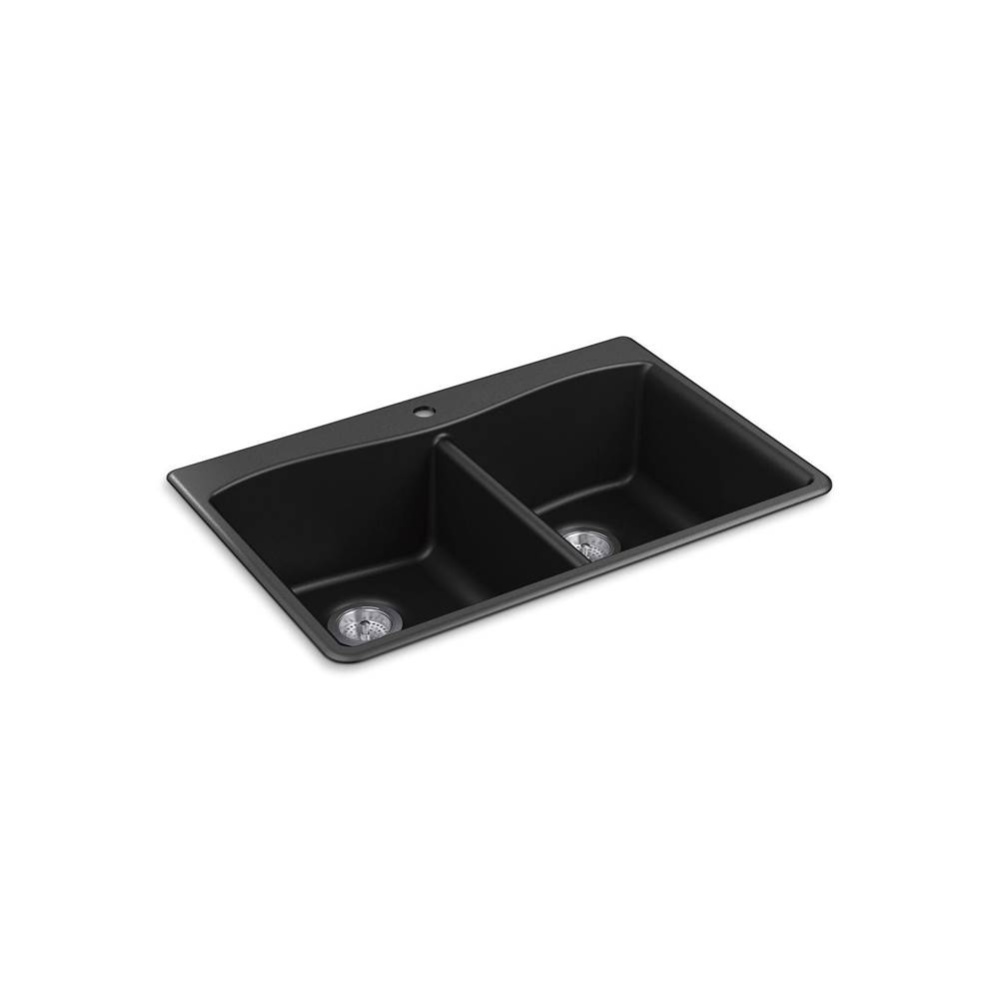 Kennon® 33'' top-/undermount double-bowl kitchen sink