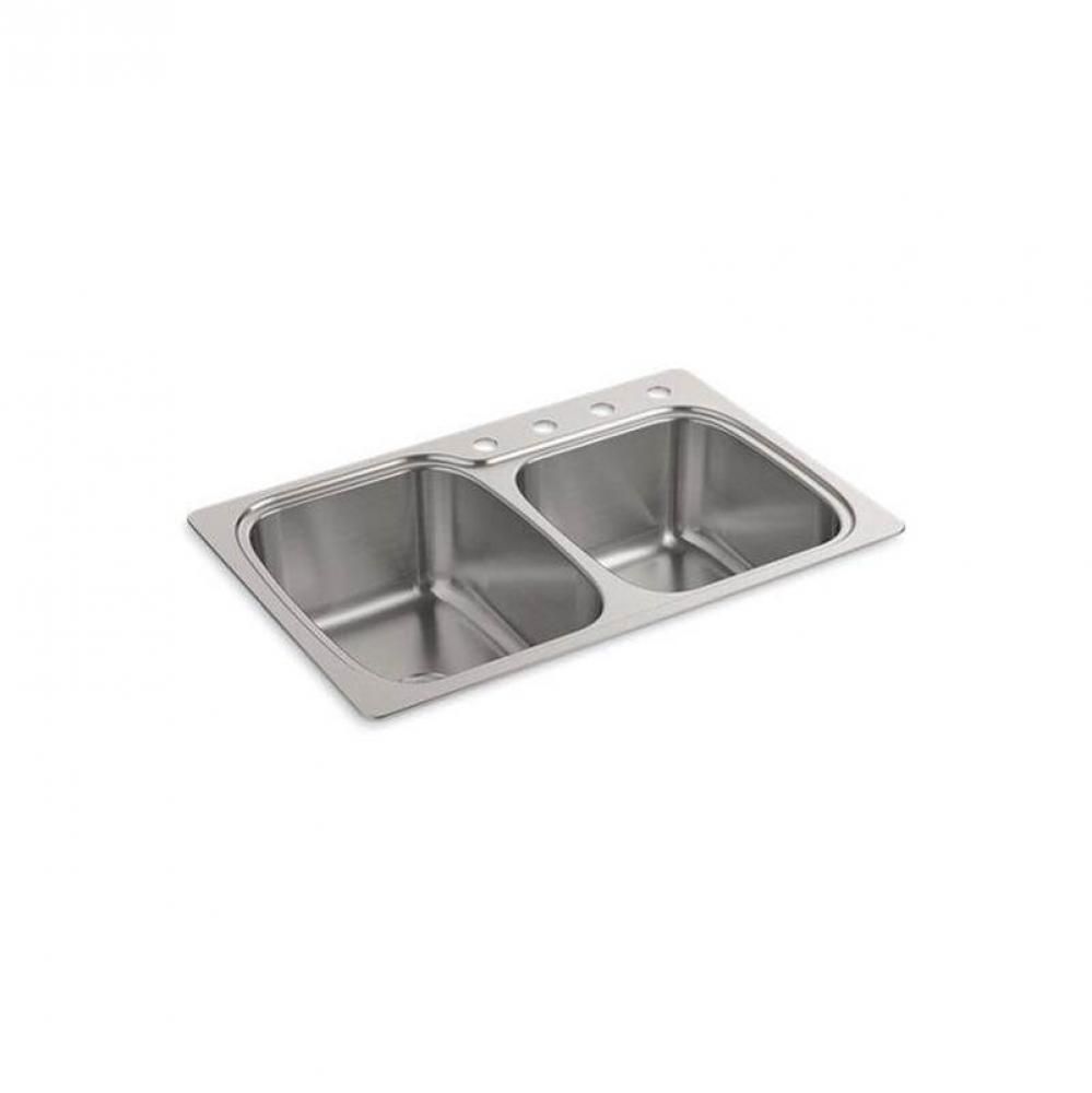 Verse™ 33'' top-/undermount double-bowl kitchen sink