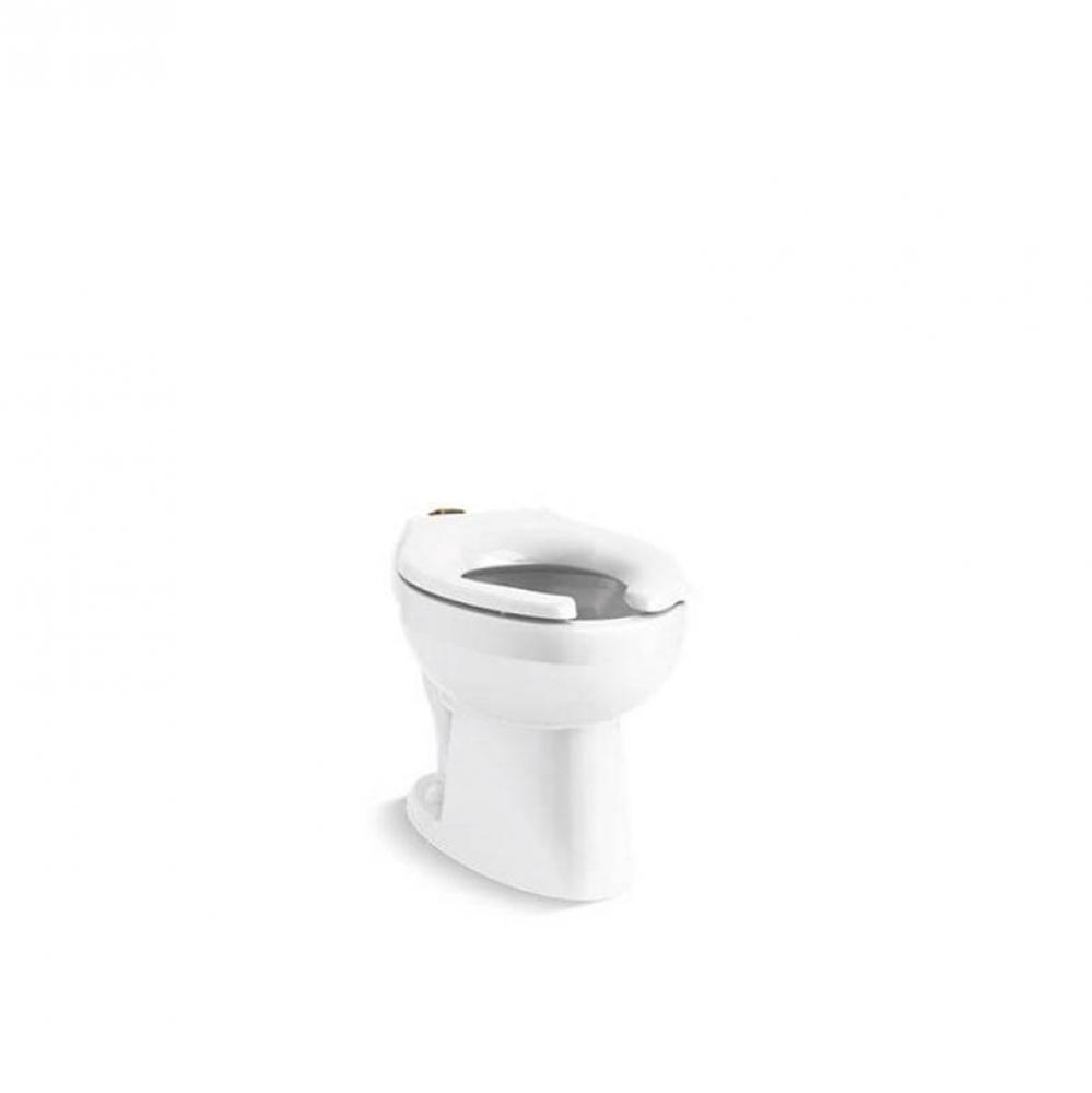 Wellcomme™ Ultra Floor-mount top spud antimicrobial flushometer bowl with bedpan lugs