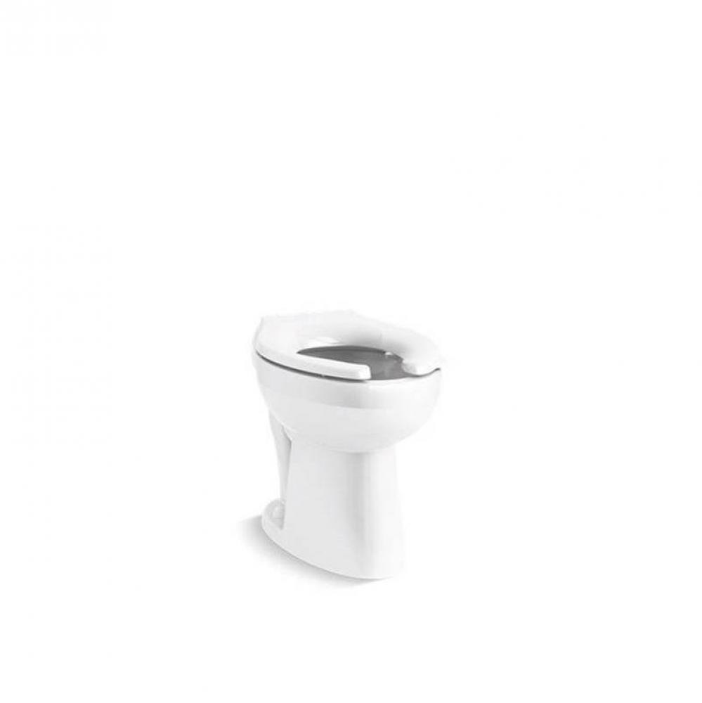 Highcliff™ Ultra Floor-mount rear spud flushometer bowl with bedpan lugs