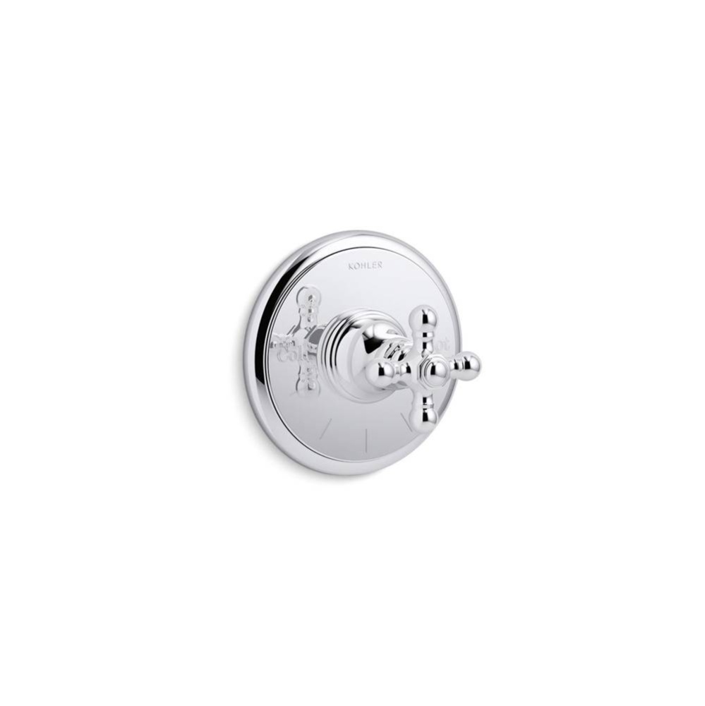 Artifacts® MasterShower® temperature control valve trim with cross handle