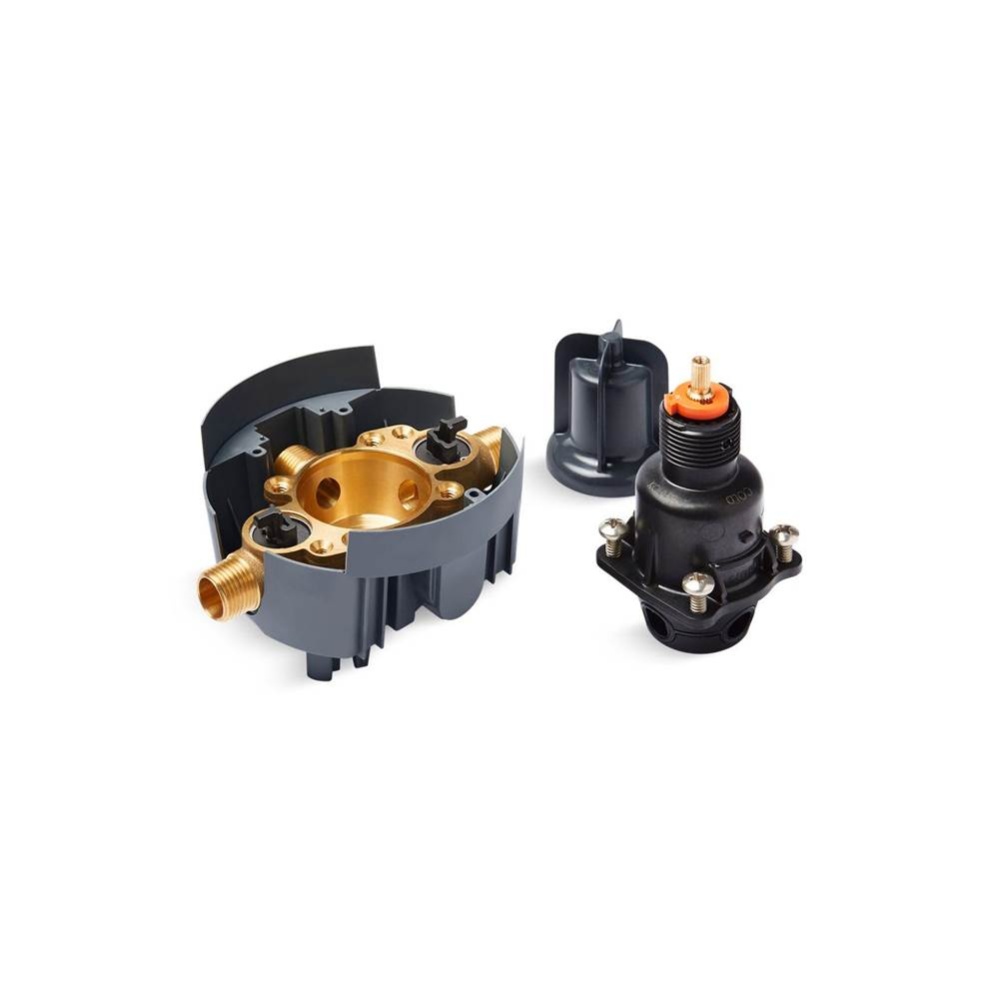 Rite-Temp® Valve body and pressure-balancing cartridge kit with service stops, project pack