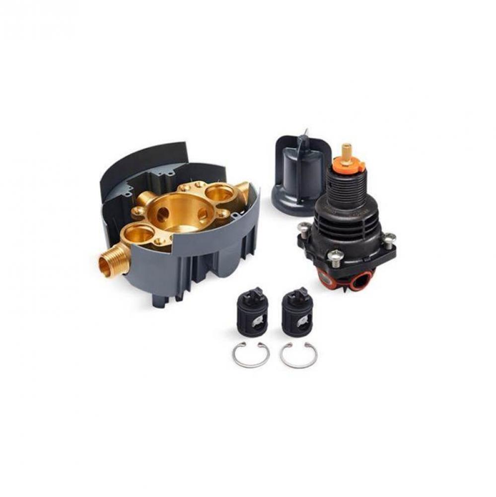 Rite-Temp® Thermostatic valve body and cartridge kit with loose service stops, project pack