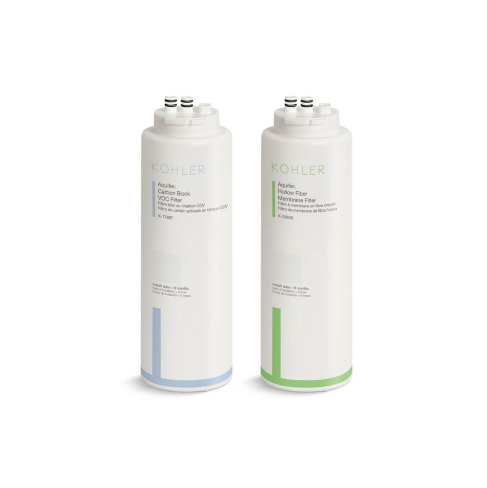 Aquifer®+ Replacement filter cartridge two-pack with hollow fiber membrane and carbon block V
