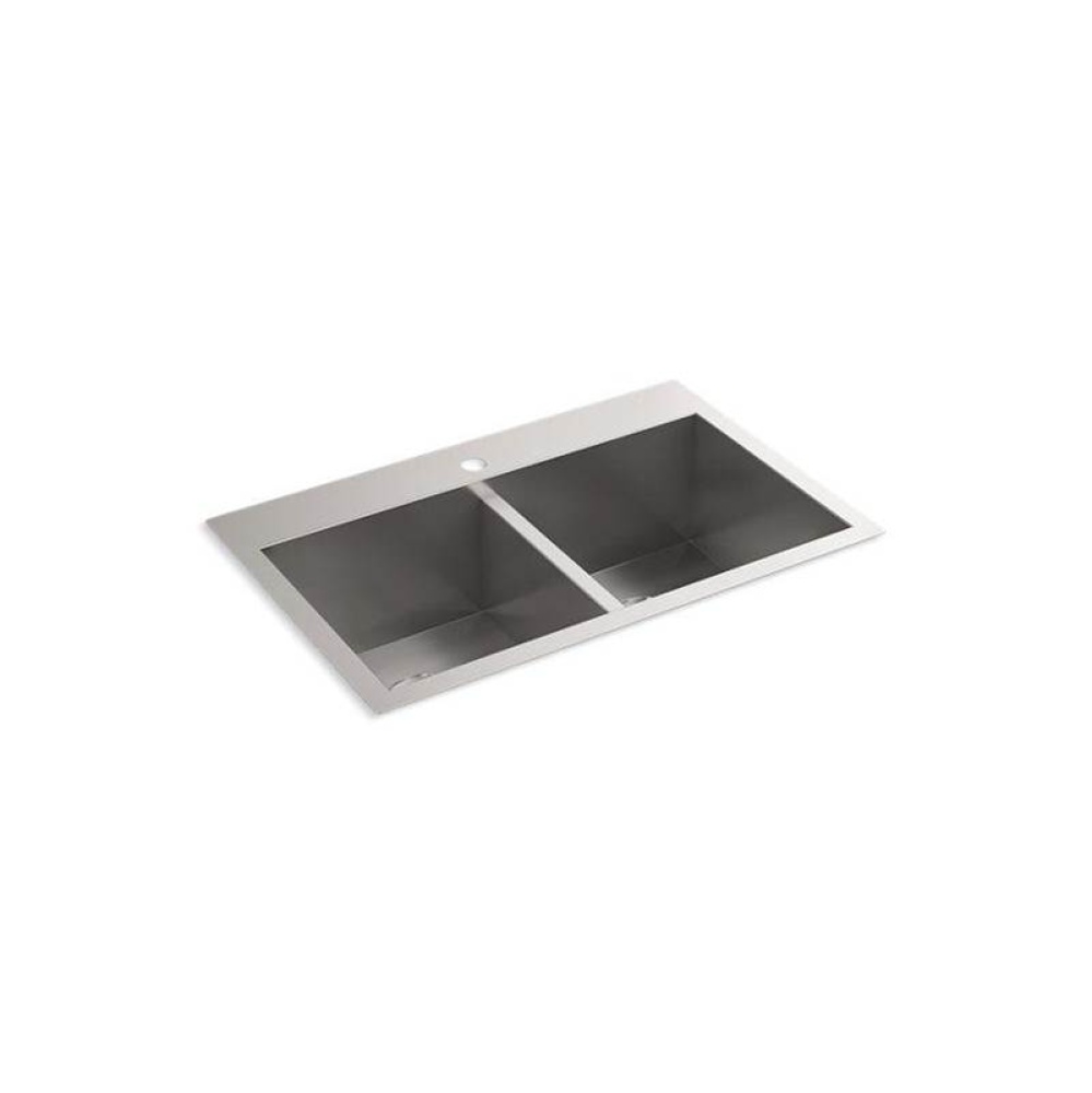 Vault™ 30-1/2'' x 20'' Top-mount/undermount double-equal bowl kitchen sink w