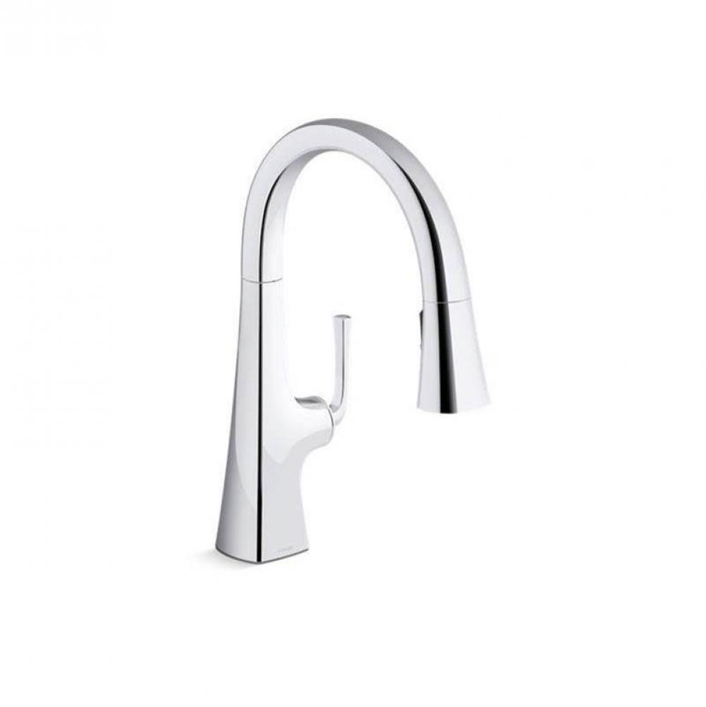Graze® Pull-down kitchen sink faucet with three-function sprayhead