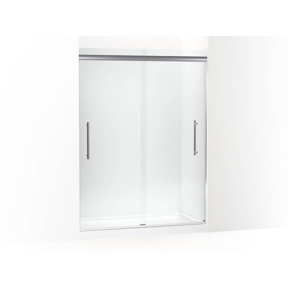 Pleat® 79-1/16'' H sliding shower door with 5/16''-thick glass