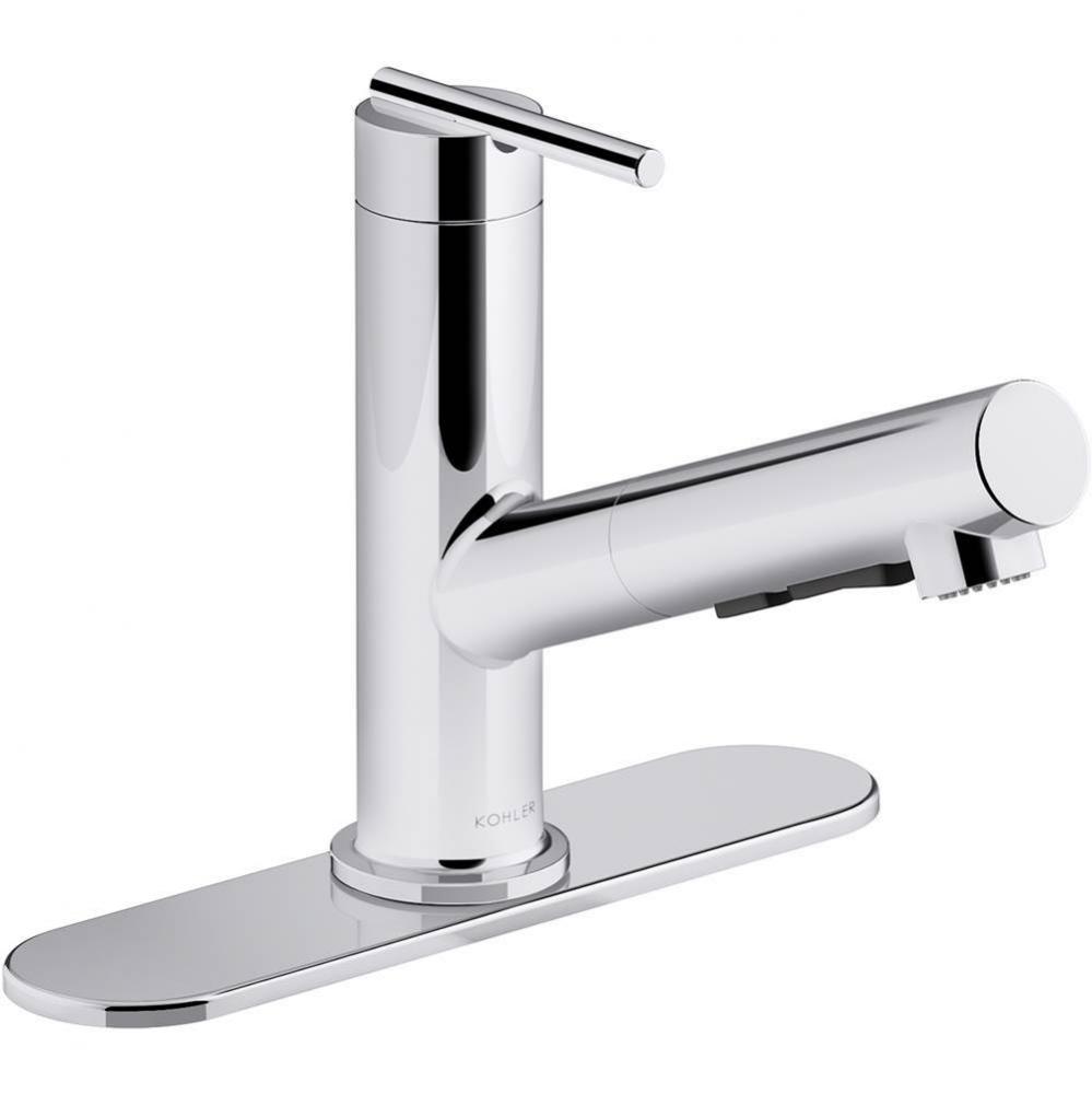 Crue® Pull-out kitchen sink faucet with three-function sprayhead