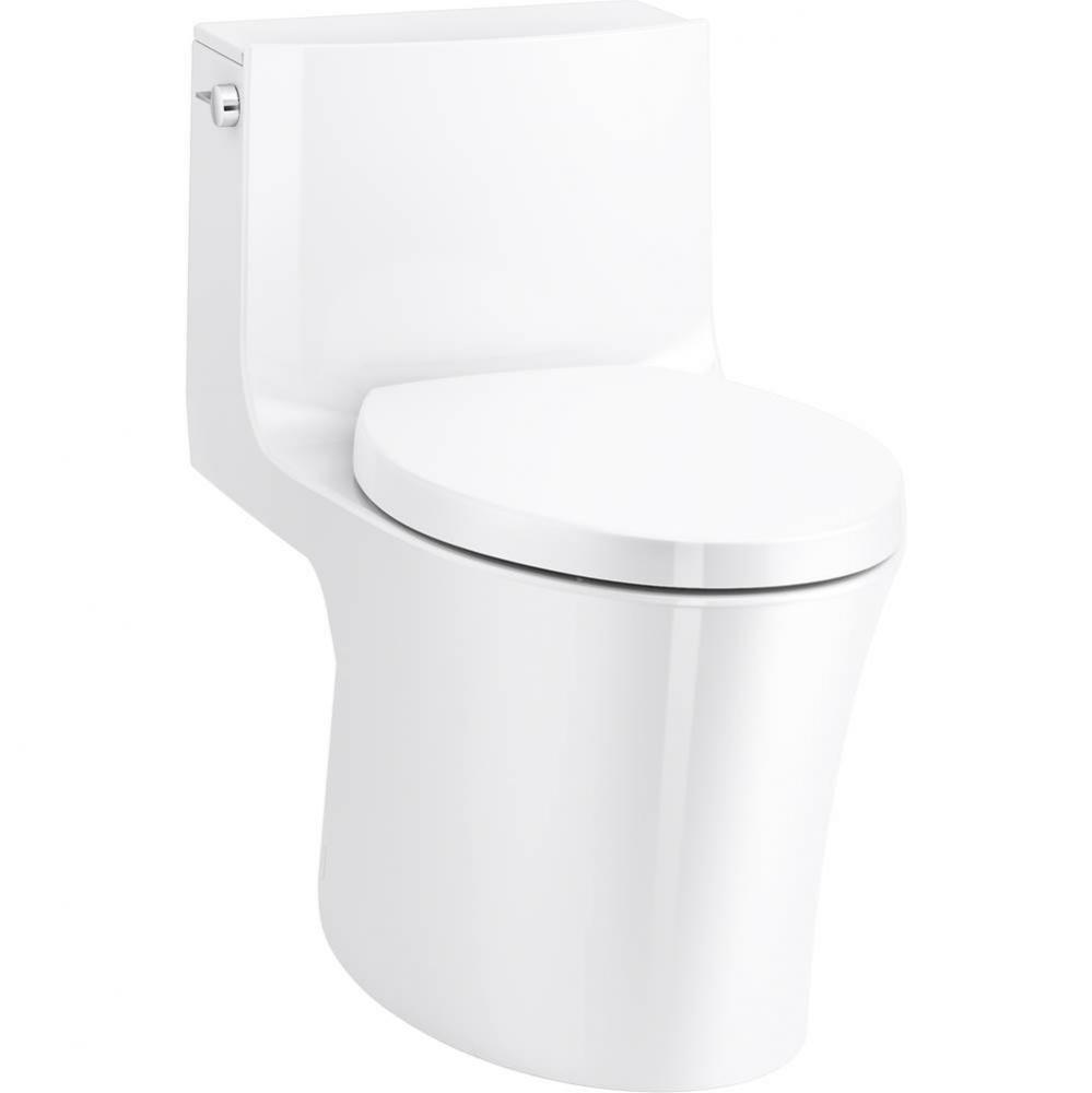 Veil® One-piece elongated toilet with skirted trapway, dual-flush