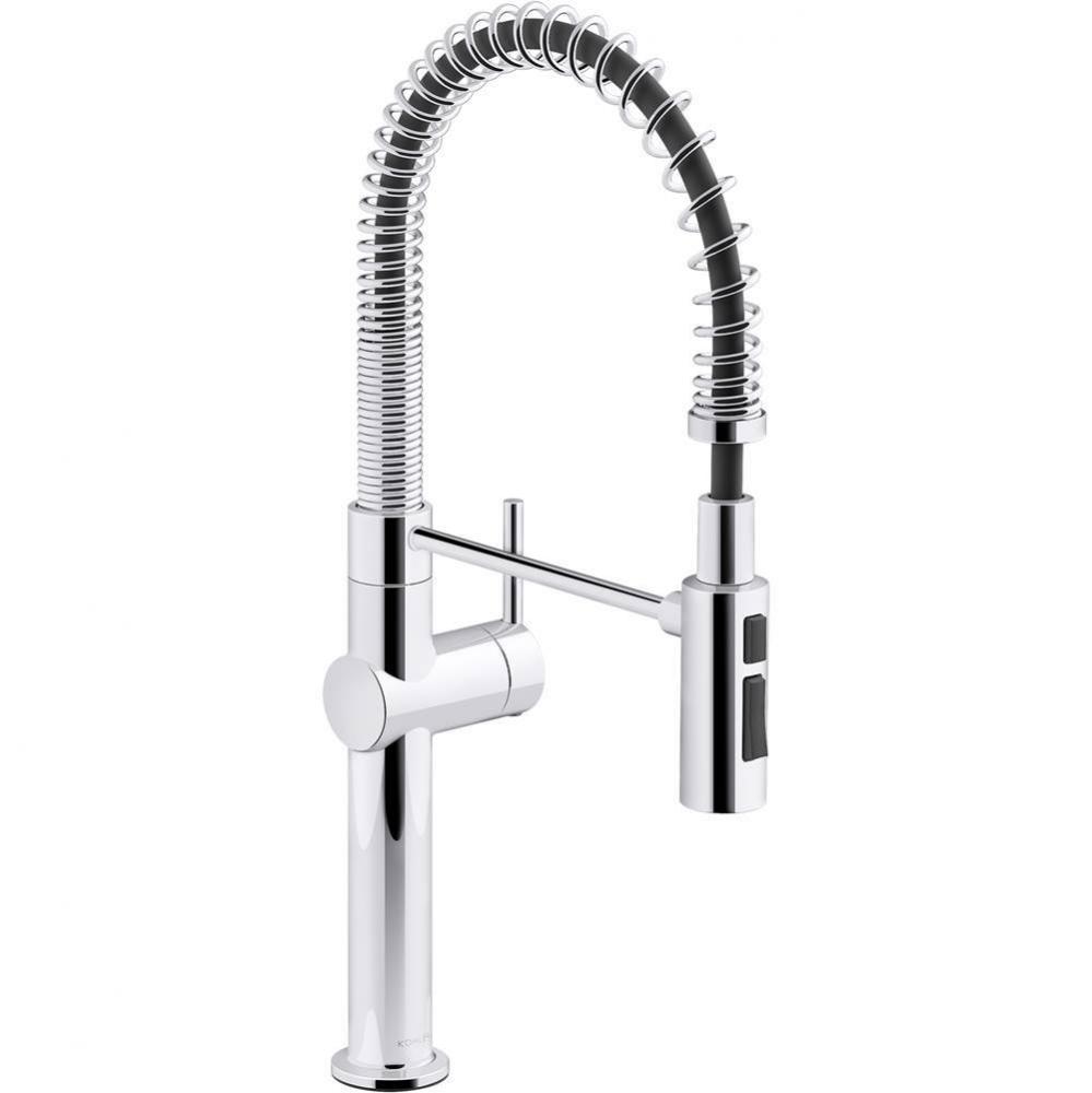 Crue® Semi-professional kitchen sink faucet with three-function sprayhead