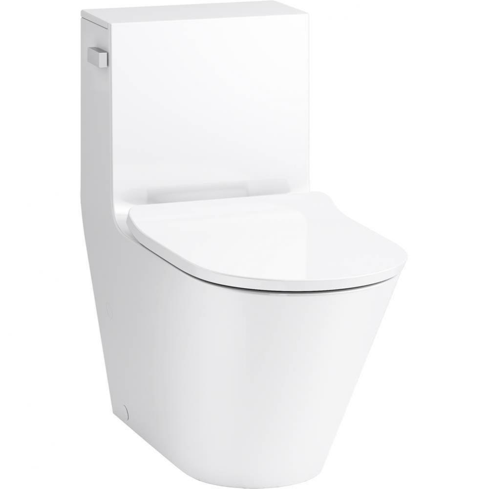 Brazn® One-piece compact elongated toilet with skirted trapway, dual-flush